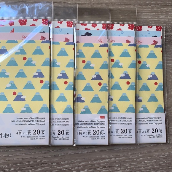 BRAND NEW x5 Traditional Japanese Chiyogami Paper